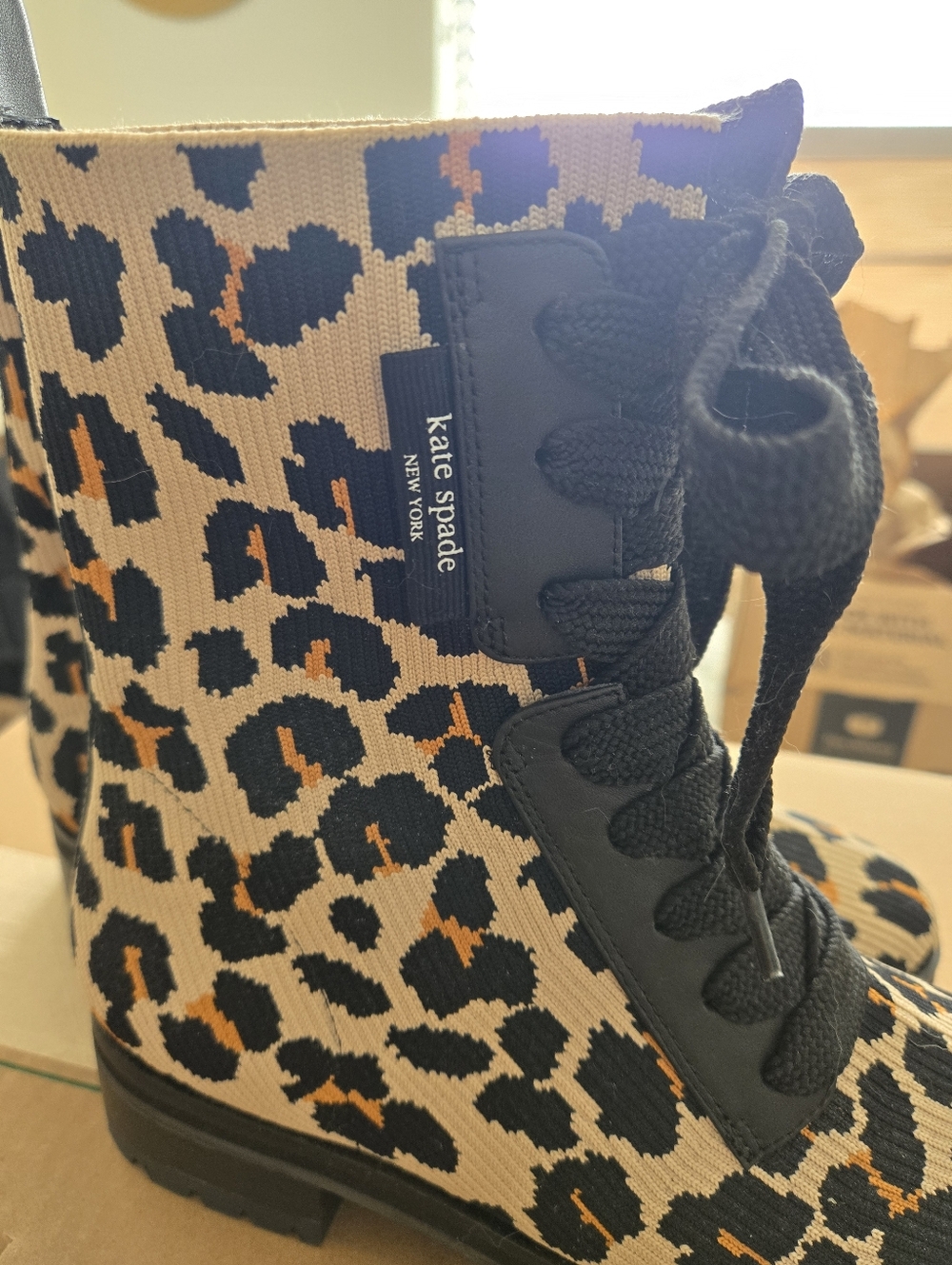 NEW Kate Spade Merigue Leopaed Print Boot